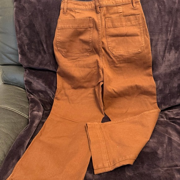 Quince Stretch Cotton Twill Wide-Leg Crop Pant Size 26 - Picture 4 of 5